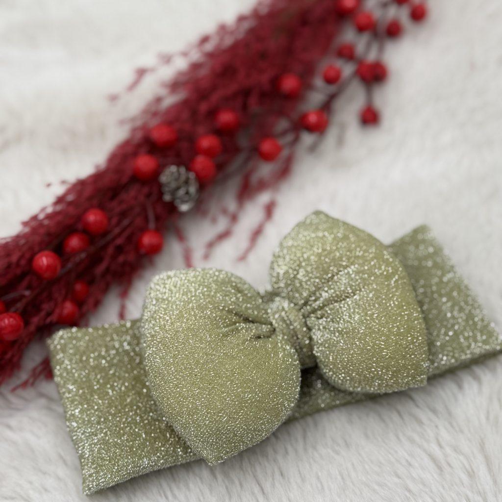 Festive Lurex Gold Bow