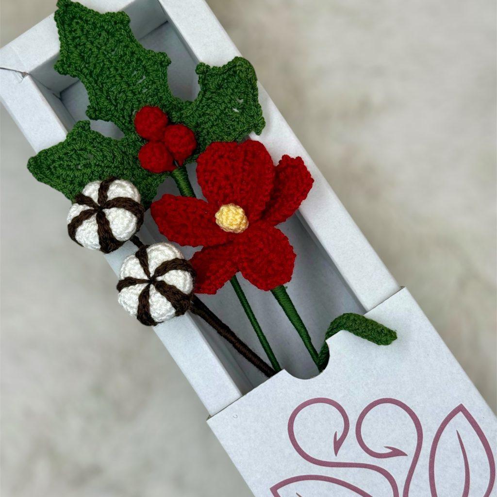 Crocheted Flowers – Christmas Harmony Set